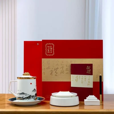 鐘意禮高檔茶杯禮盒裝商務禮品定製LOGO送客戶長輩領導實用禮物