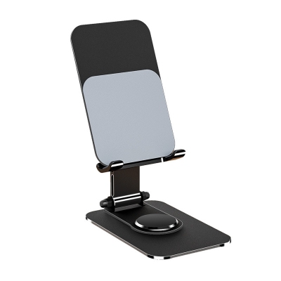 桌面金屬平板手機支架360°旋轉折疊可加印LOGO禮品手機支架批發