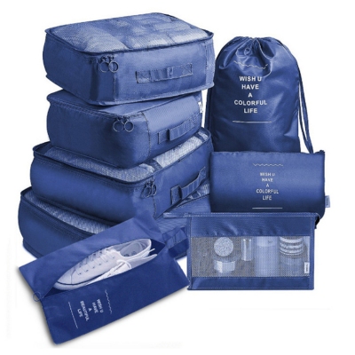 旅行收納套裝旅行收納袋8件套八件套裝旅遊衣物分類收納包