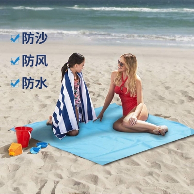 跨境專供口袋毯野餐墊輕便防沙地墊迷你折疊沙灘墊戶外野營防潮墊