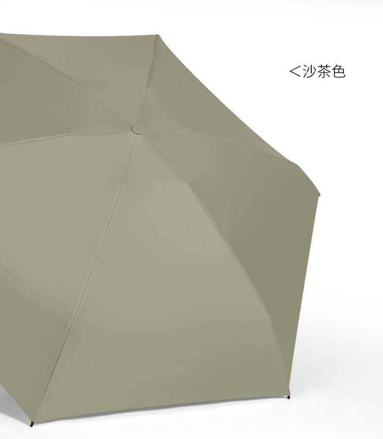小清新純色雨傘五折黑膠傘防曬防紫外線太陽傘女個性創意遮陽傘