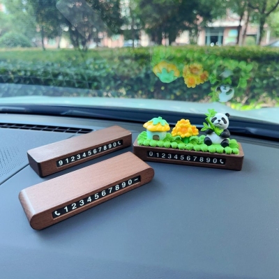 胡桃木臨時停車牌